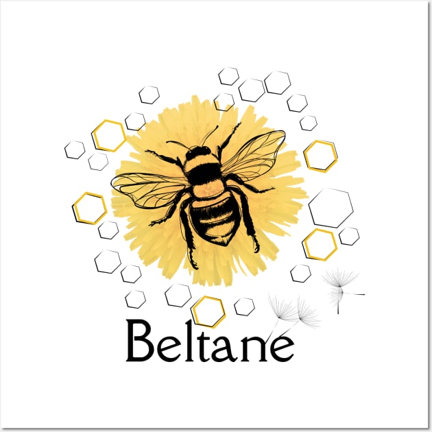 Beltane Summer Bees Wall Art by AtHomeNinjaKeisha